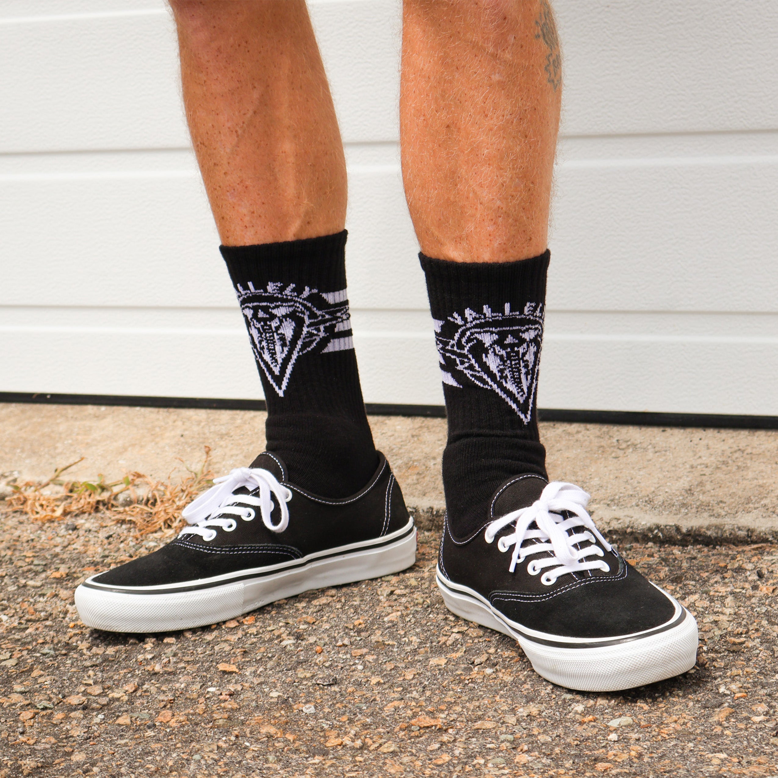 Mike Vallely x Dirty Donny Collaboration Crew Socks | Black