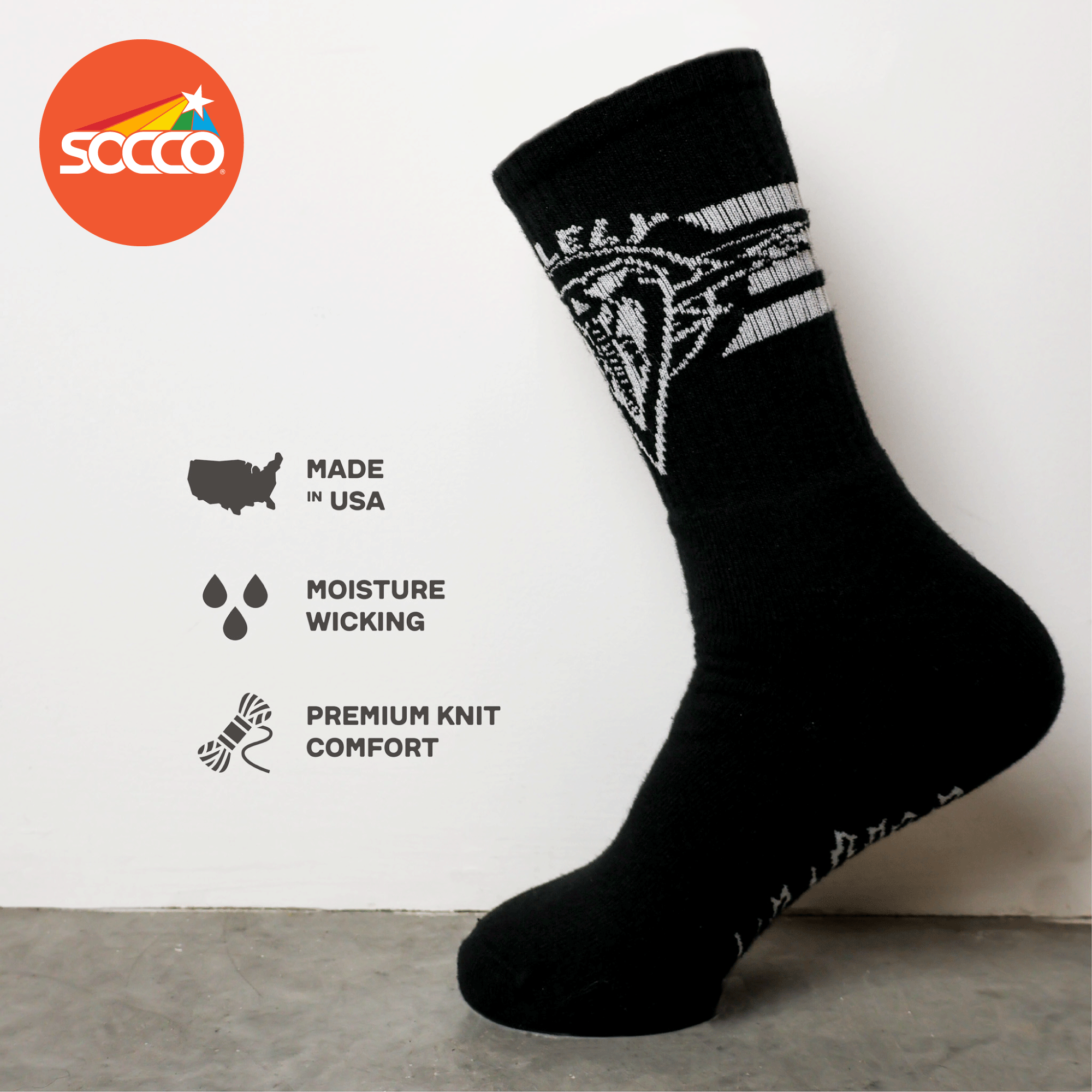 Mike Vallely x Dirty Donny Collaboration Crew Socks | Black